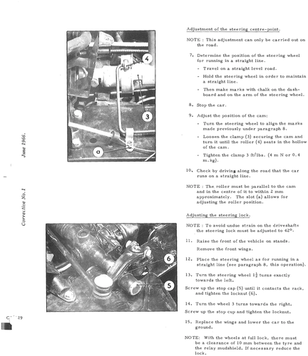 Adjust steering centre point, page 283 — DS21 & DS21M / DS19A & DS19MA Repair Manual
