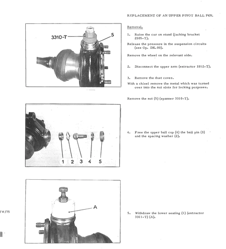 Replace upper pivot ball pin, page 293 — DS21 & DS21M / DS19A & DS19MA Repair Manual