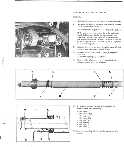 Replace steering wheel, page 365 — DS21 & DS21M / DS19A & DS19MA Repair Manual