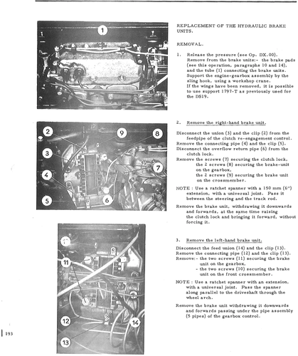 Replace hydraulic brake units, page 406 — DS21 & DS21M / DS19A & DS19MA Repair Manual