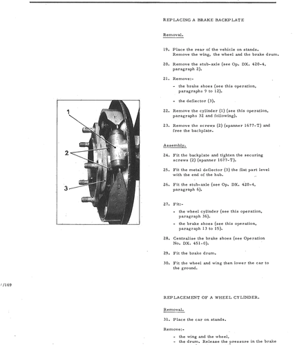 Replace brake backplate, page 412 — DS21 & DS21M / DS19A & DS19MA Repair Manual