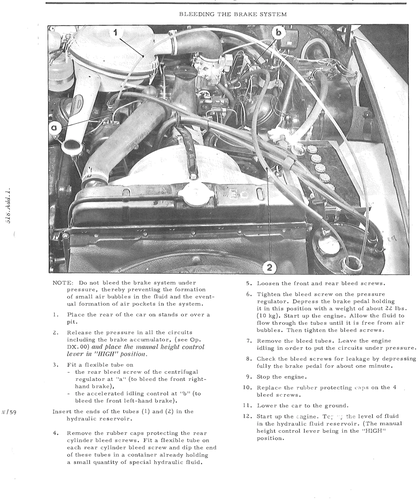Bleed brake system, page 414 — DS21 & DS21M / DS19A & DS19MA Repair Manual