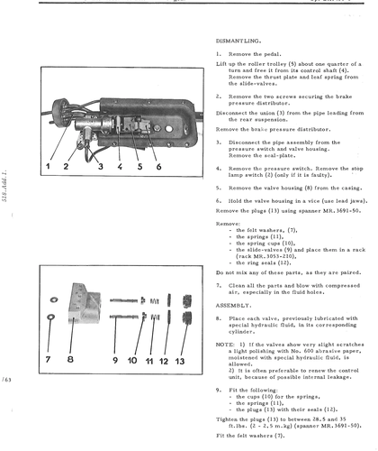 O/haul brake pedal gear, page 423 — DS21 & DS21M / DS19A & DS19MA Repair Manual