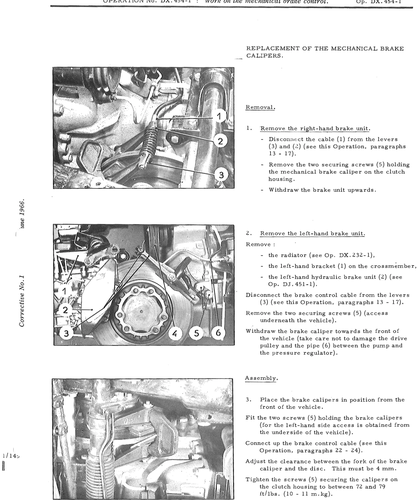 Mechanical brake, page 428 — DS21 & DS21M / DS19A & DS19MA Repair Manual