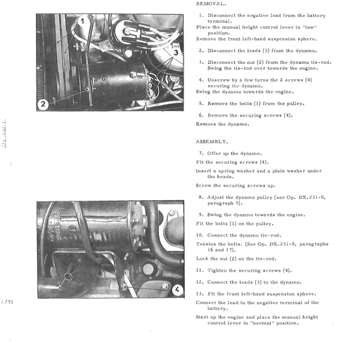 Replace dynamo, page 449 — DS21 & DS21M / DS19A & DS19MA Repair Manual
