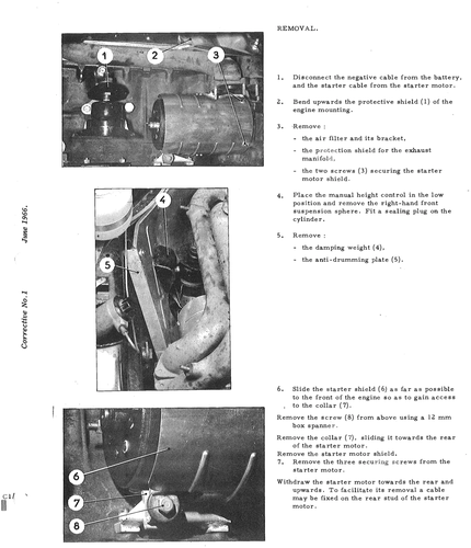 Replace starter motor, page 450 — DS21 & DS21M / DS19A & DS19MA Repair Manual