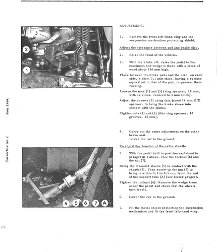 Adjust mech. brake, page 554 — DS21 & DS21M / DS19A & DS19MA Repair Manual