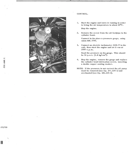 Check oil pressure, page 645 — DS21 & DS21M / DS19A & DS19MA Repair Manual