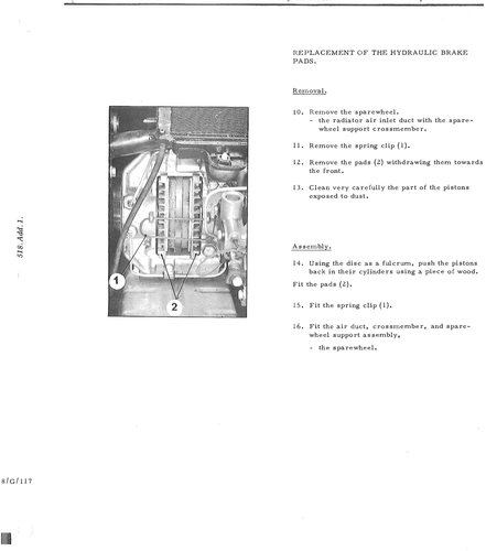 Replace hydraulic brake pads, page 680 — DS21 & DS21M / DS19A & DS19MA Repair Manual