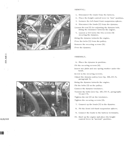 Replace dynamo, page 694 — DS21 & DS21M / DS19A & DS19MA Repair Manual