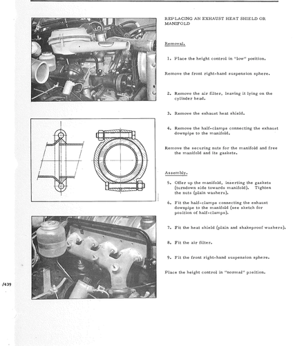 Replace exhaust heat shield/manifold, page 735 — DS21 & DS21M / DS19A & DS19MA Repair Manual