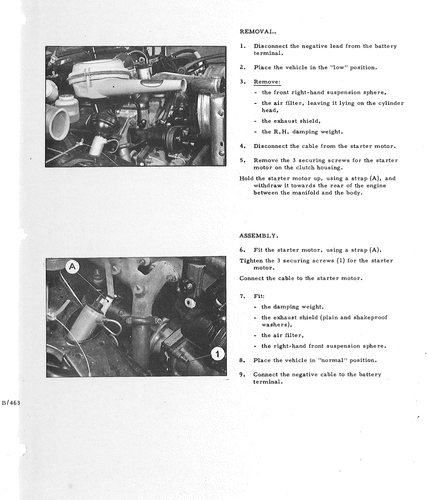Replace starter motor, page 750 — DS21 & DS21M / DS19A & DS19MA Repair Manual