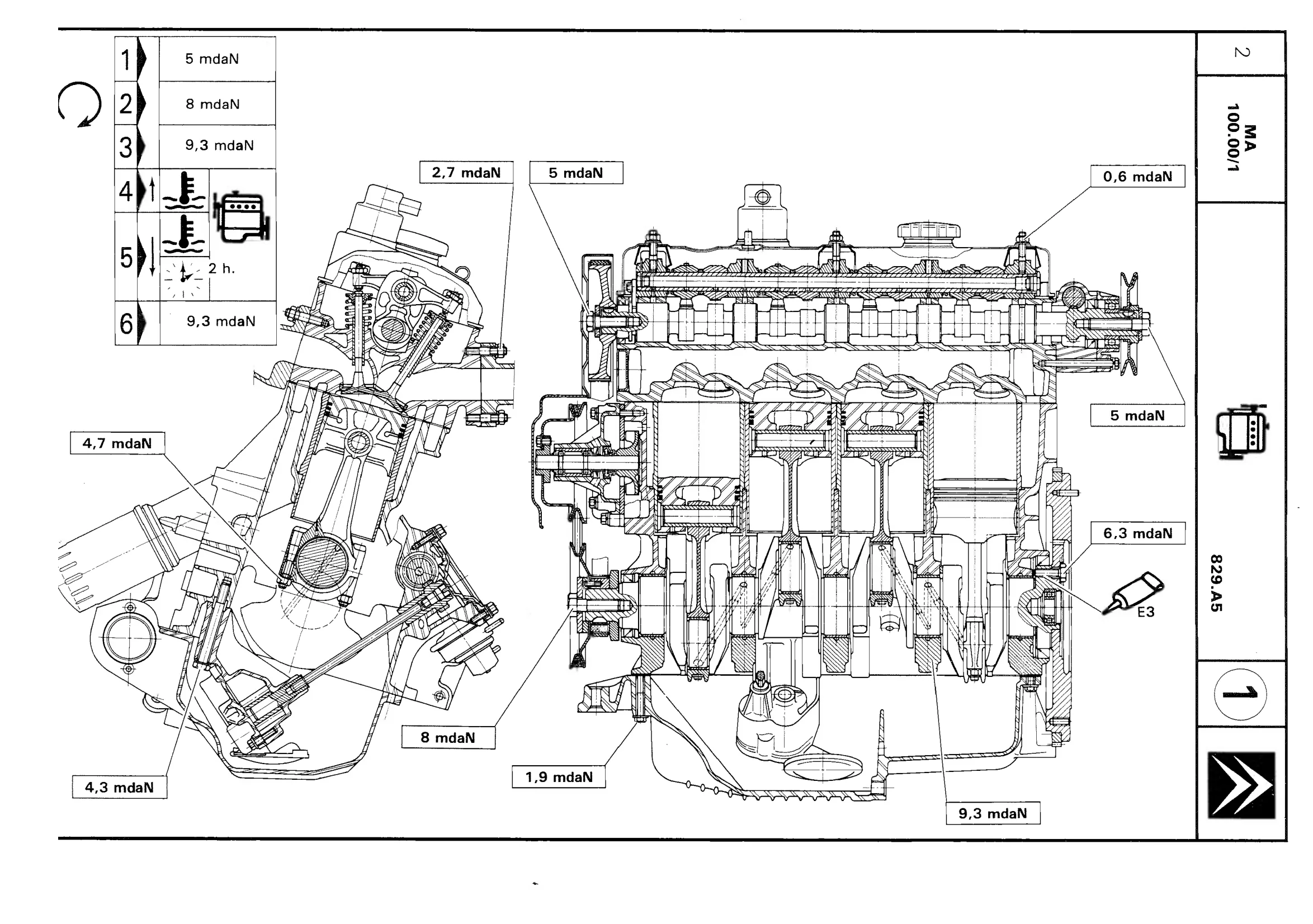 Engine data / CX 20 ohc, page 43 of 611 — CX Repair Manual — Mechanical Components 1