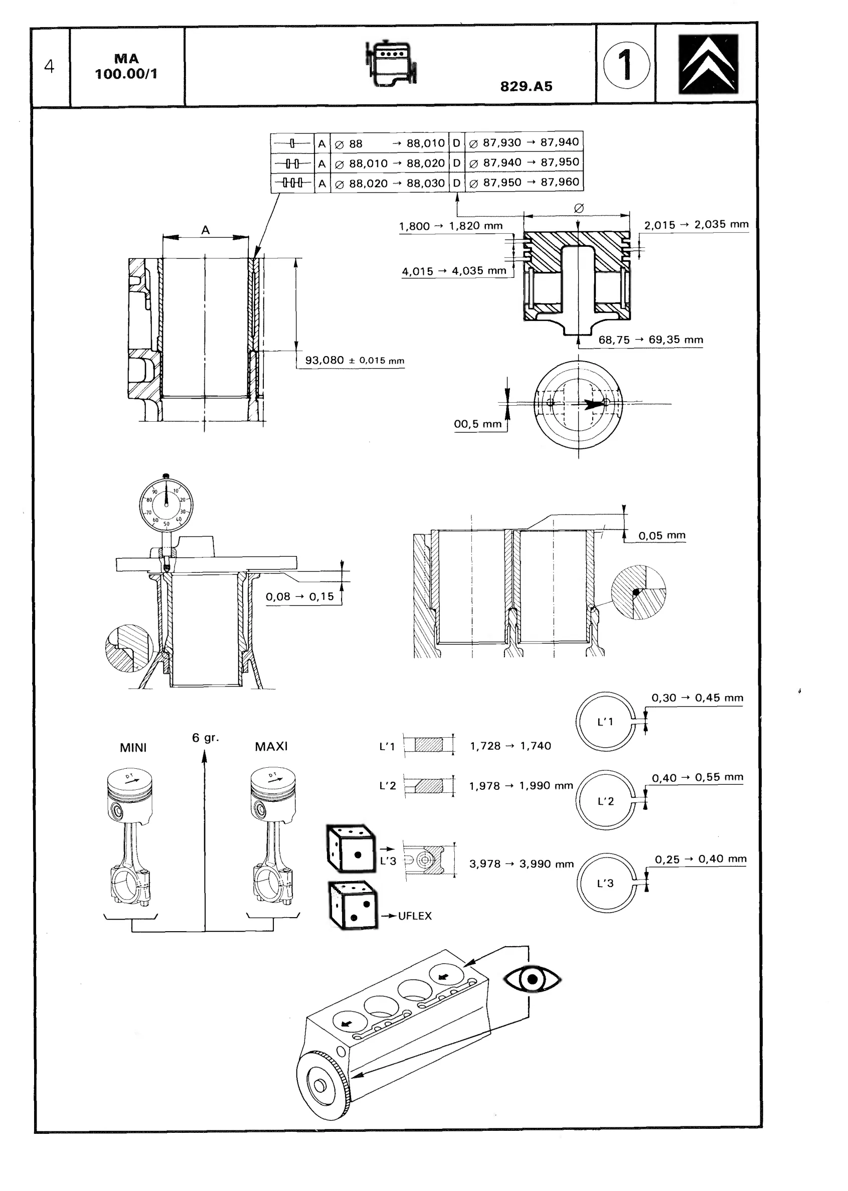 Engine data / CX 20 ohc, page 45 of 611 — CX Repair Manual — Mechanical Components 1
