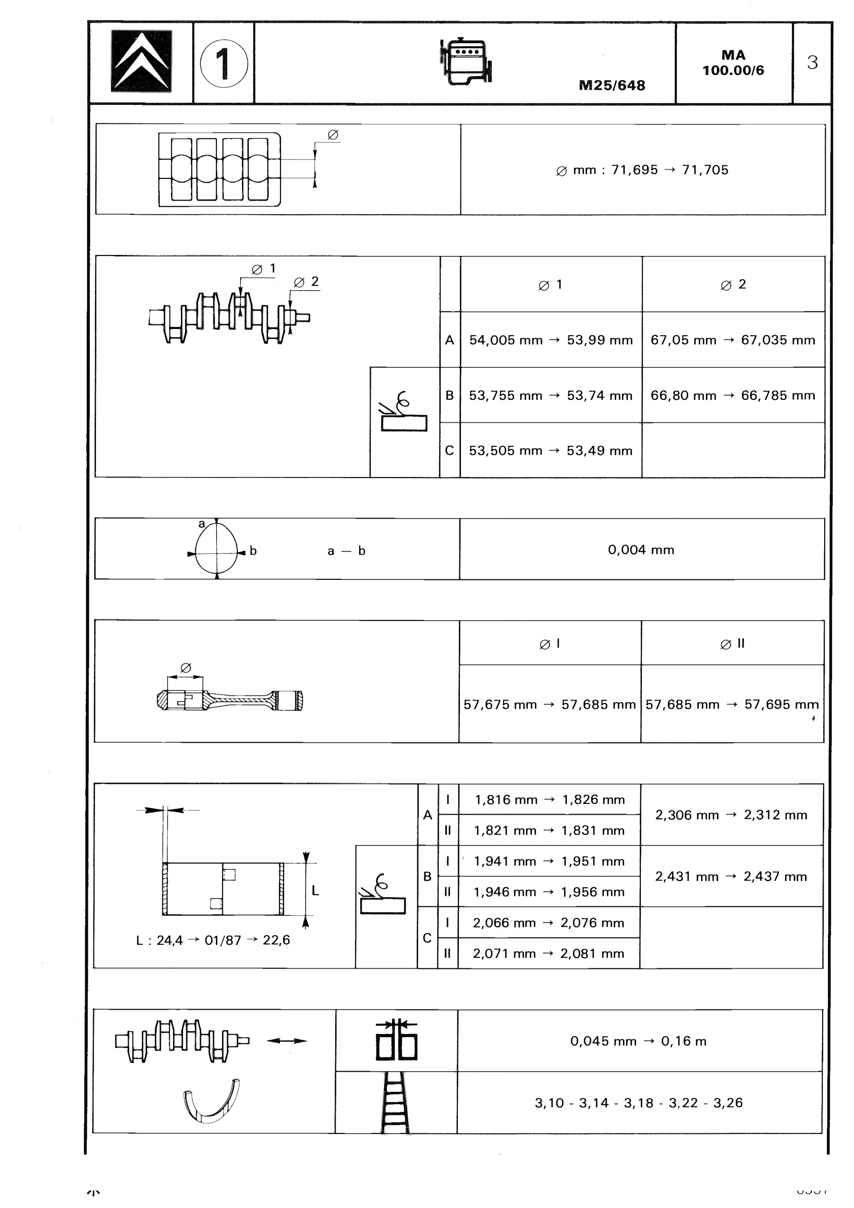 CX 25 diesel Turbo, page 83 of 611 — CX Repair Manual — Mechanical Components 1