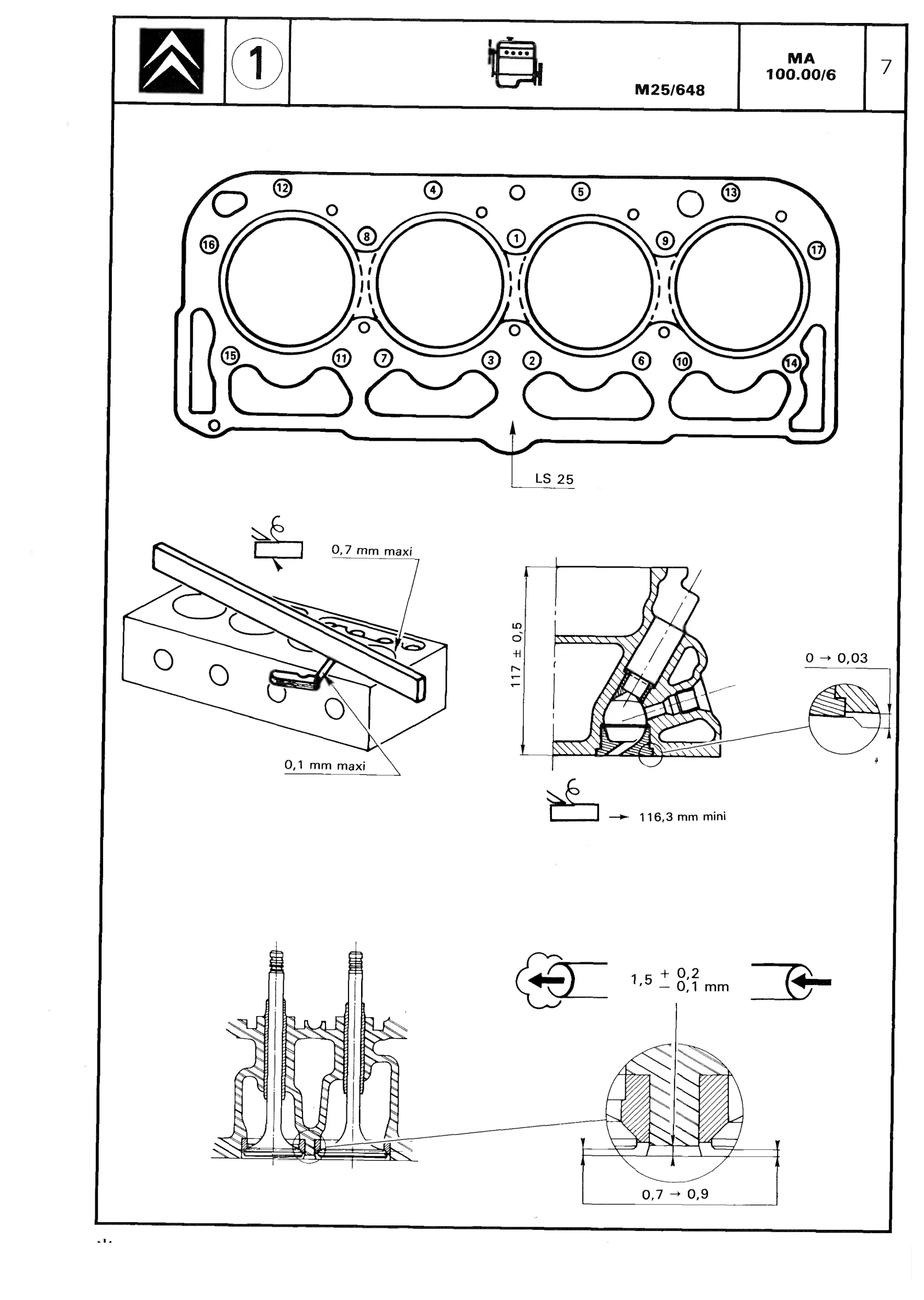 CX 25 diesel Turbo, page 87 of 611 — CX Repair Manual — Mechanical Components 1