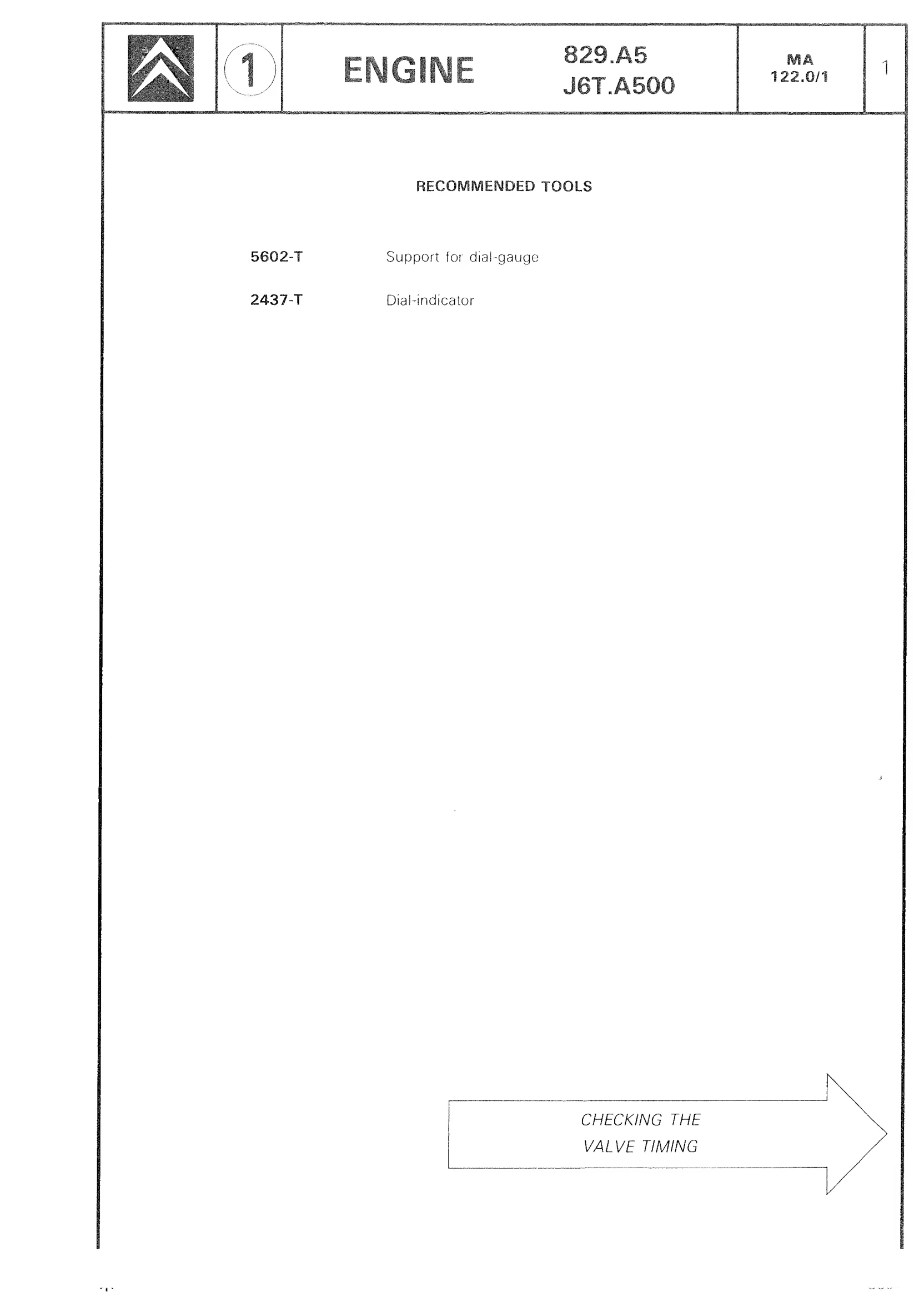 Check valve timing / Recommended tools, page 98 of 611 — CX Repair Manual — Mechanical Components 1