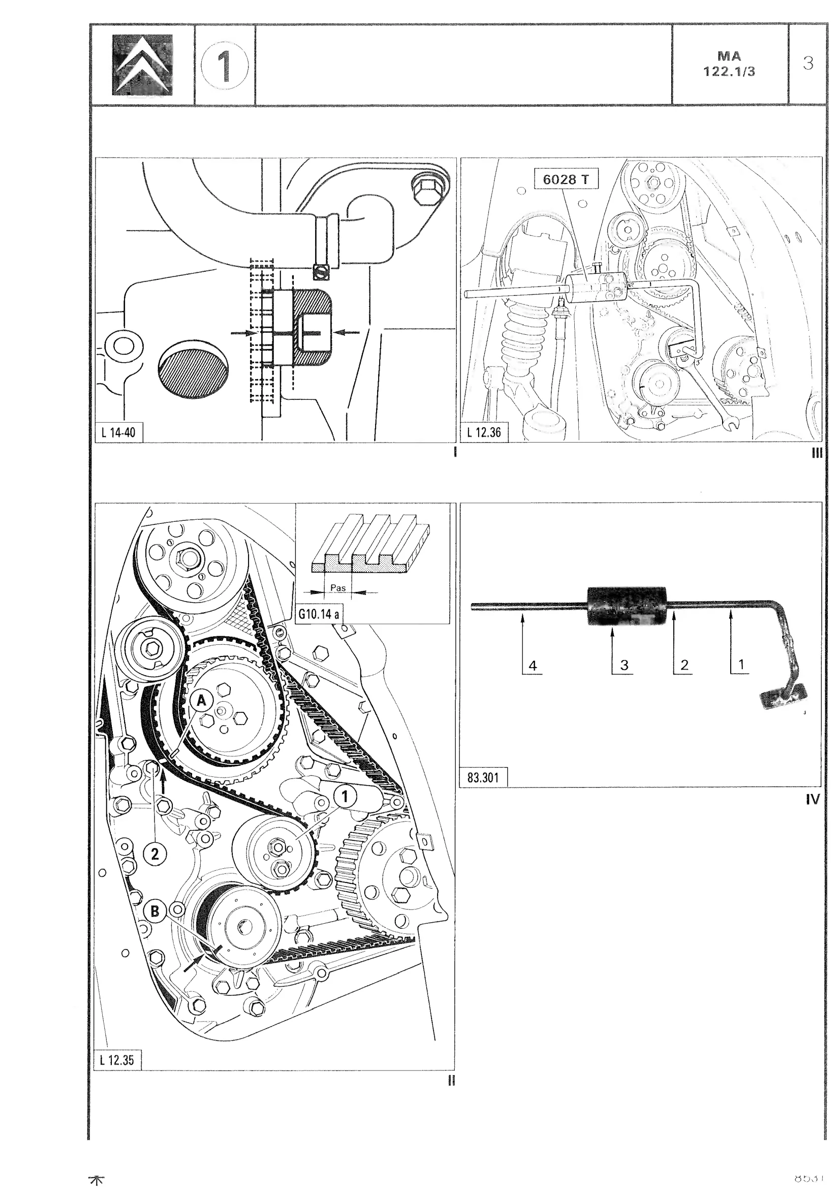 Replace timing belt on vehicle, page 117 of 611 — CX Repair Manual — Mechanical Components 1