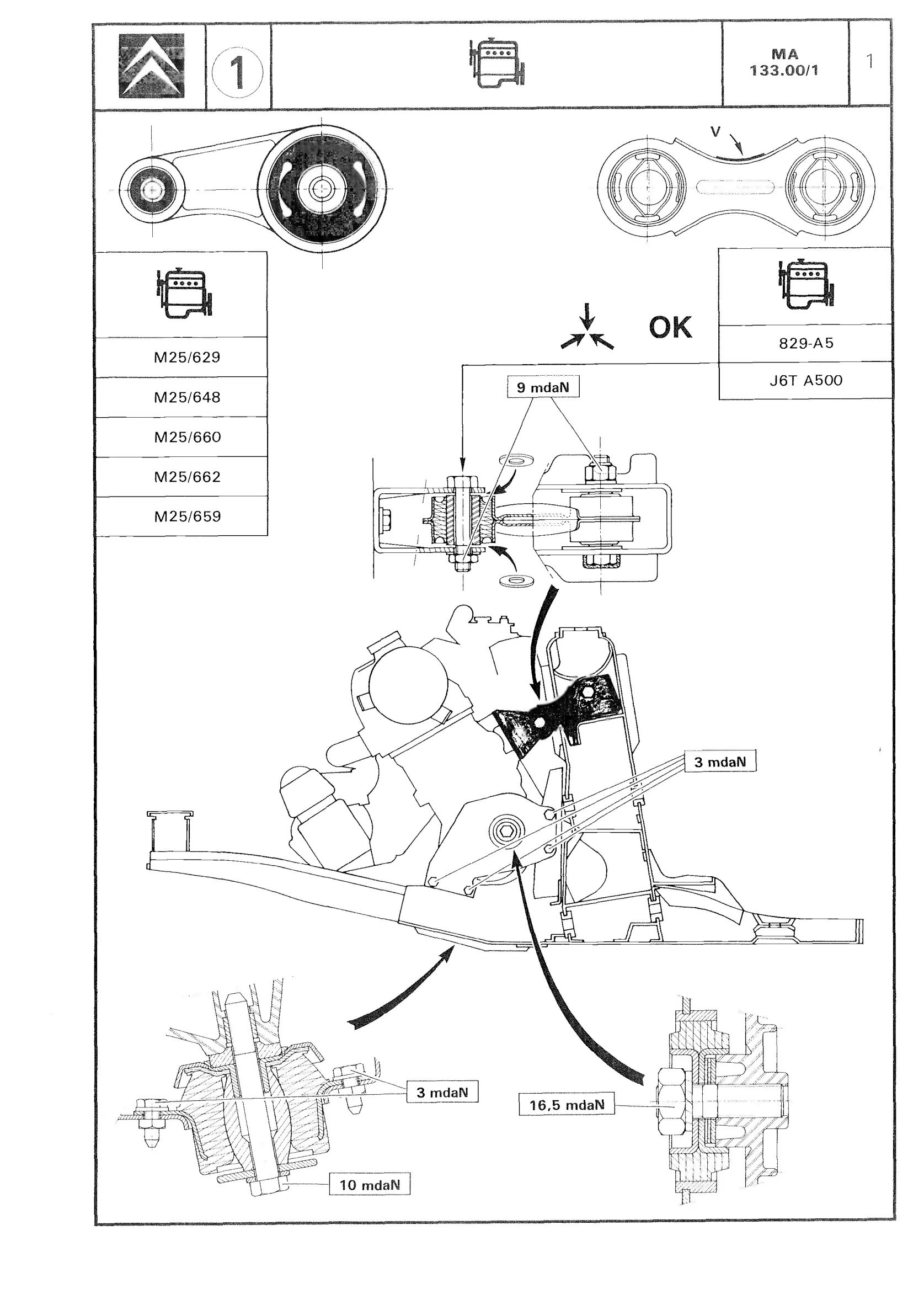 Engine mount specs, page 121 of 611 — CX Repair Manual — Mechanical Components 1