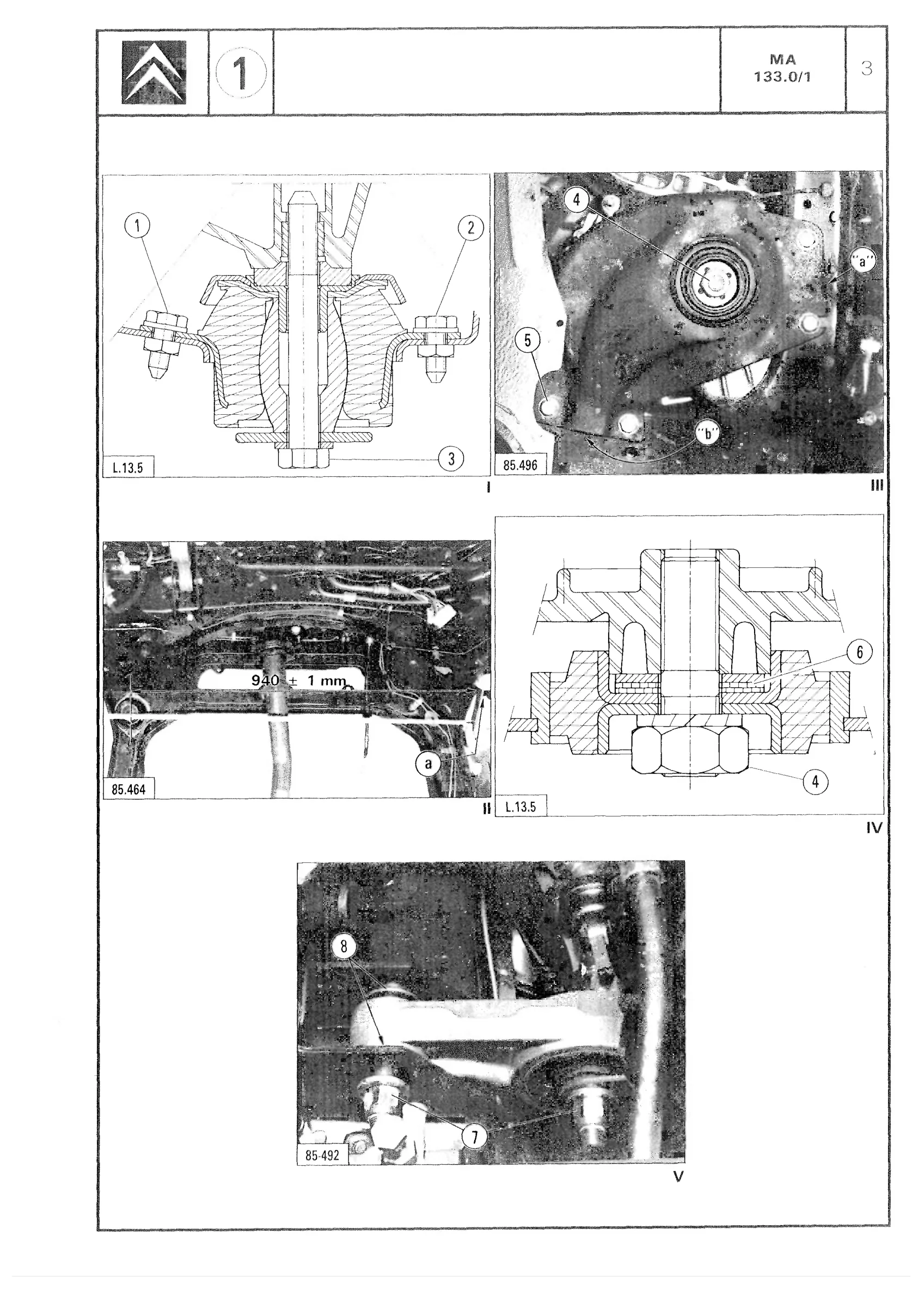 Check, adjust engine mounts, page 124 of 611 — CX Repair Manual — Mechanical Components 1