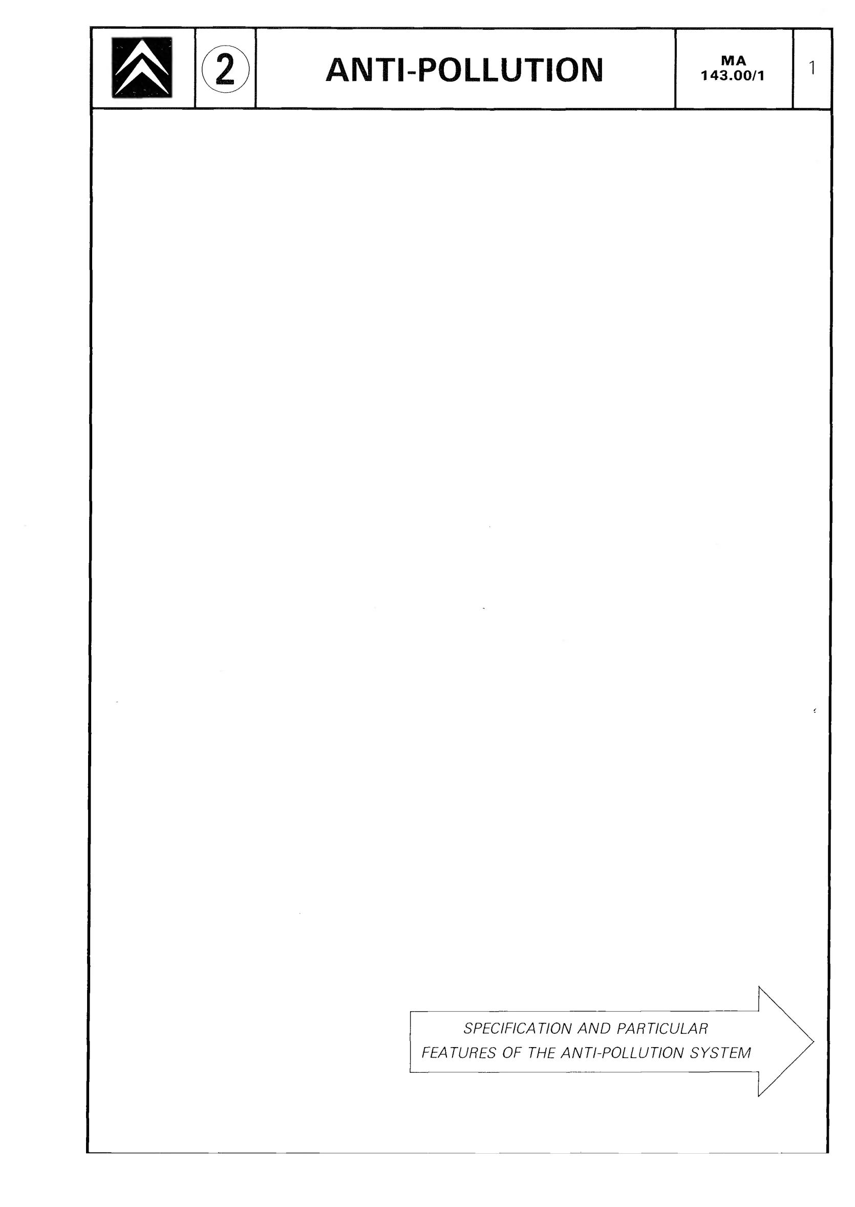 Anti-pollution, page 181 of 611 — CX Repair Manual — Mechanical Components 1
