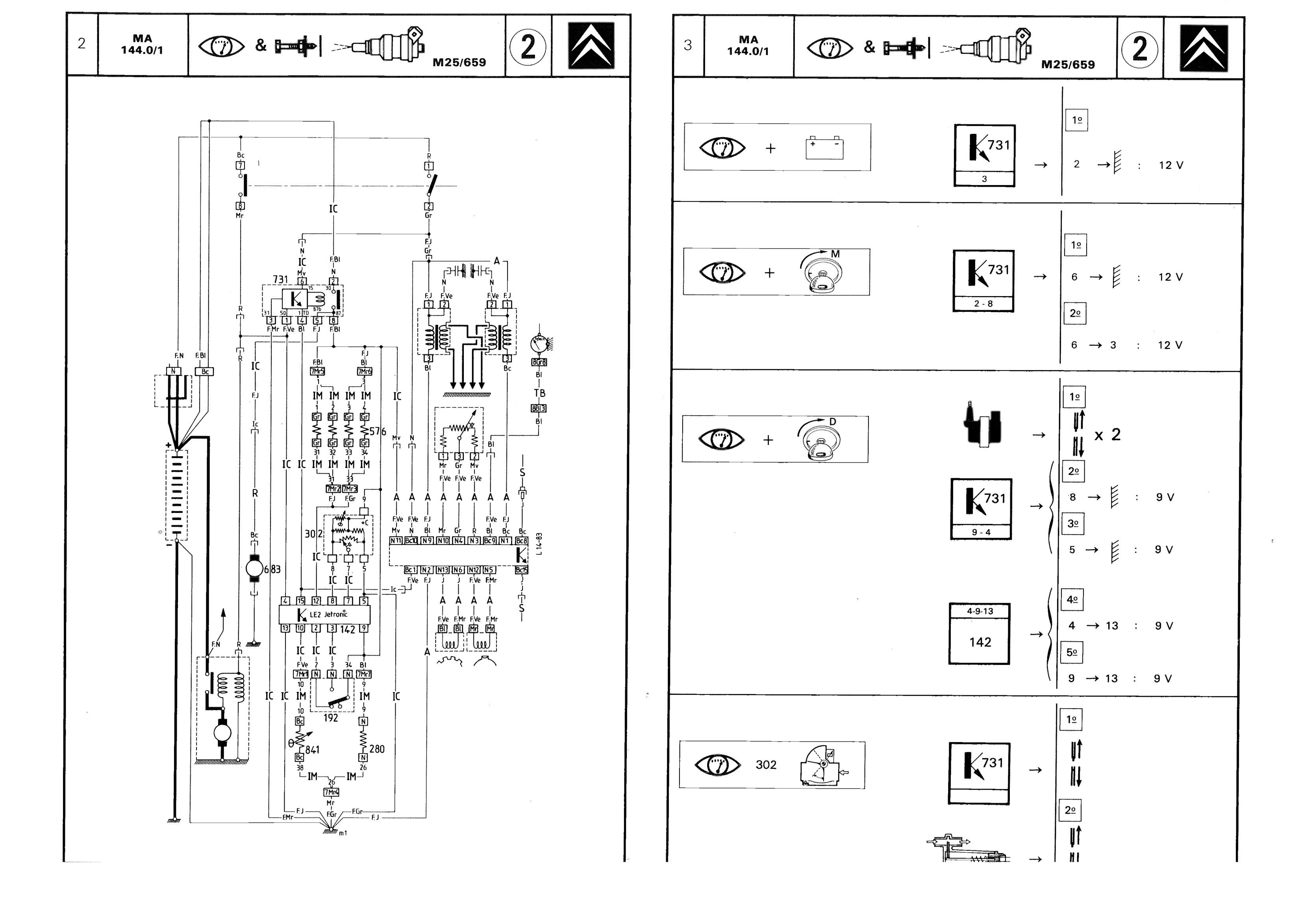 LE Jetronic Injection system, page 187 of 611 — CX Repair Manual — Mechanical Components 1