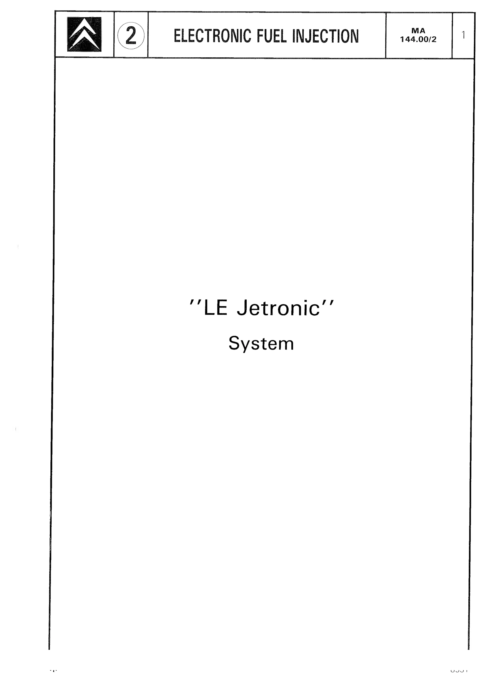 LE Jetronic Injection system, page 193 of 611 — CX Repair Manual — Mechanical Components 1