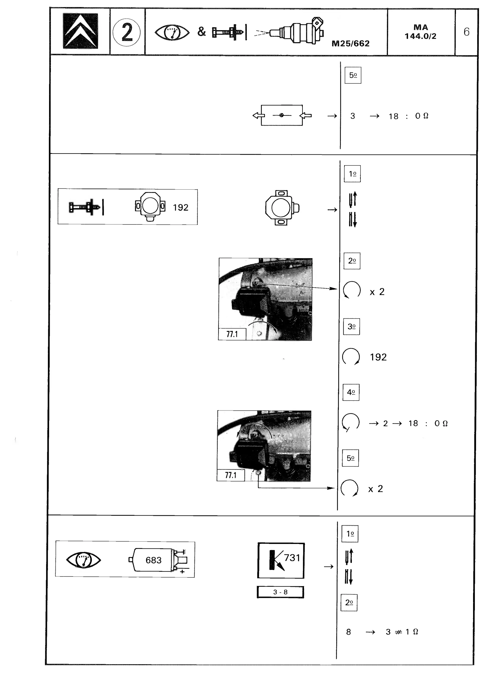 LE Jetronic Injection system, page 200 of 611 — CX Repair Manual — Mechanical Components 1