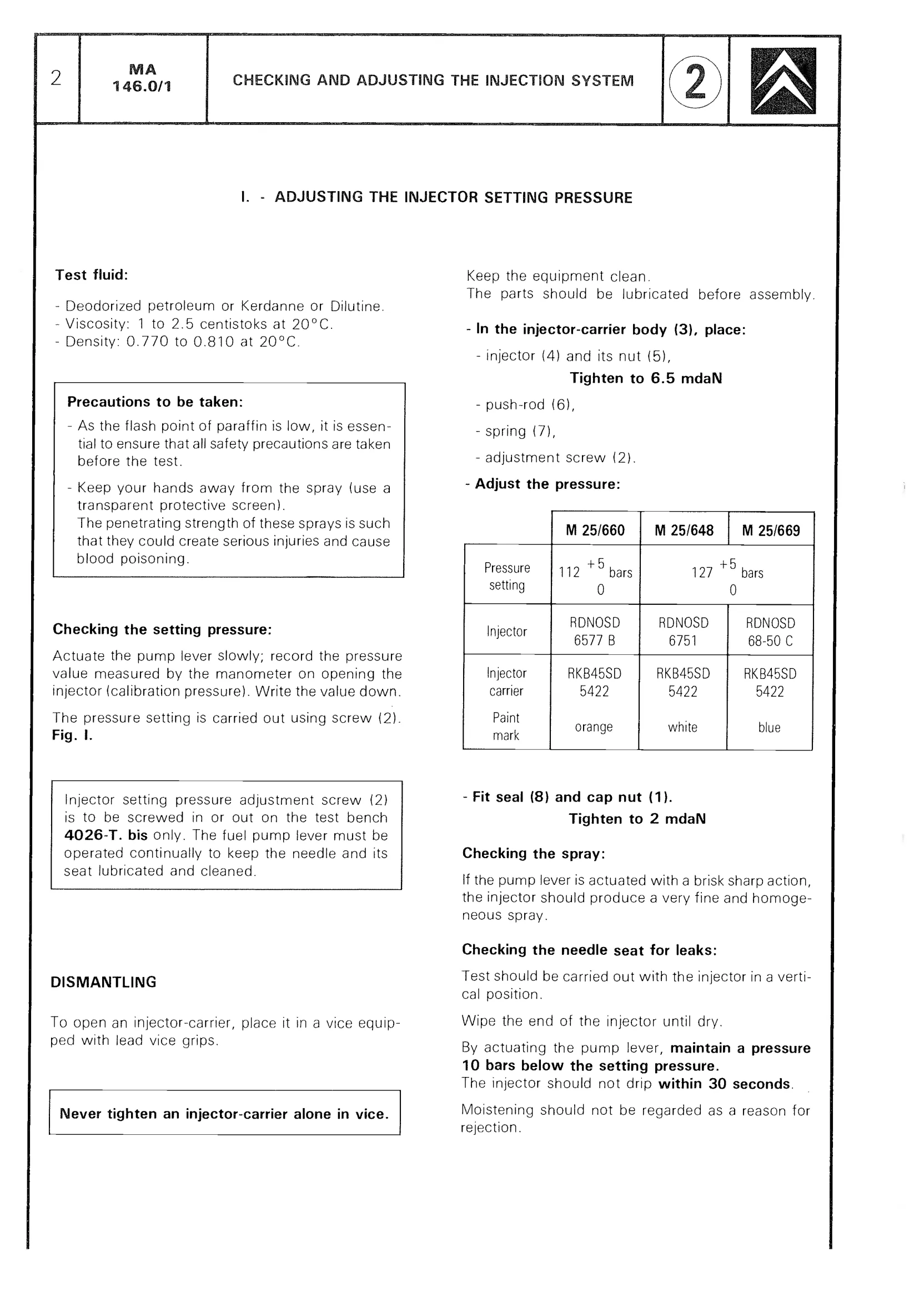 Diesel injection system, page 209 of 611 — CX Repair Manual — Mechanical Components 1