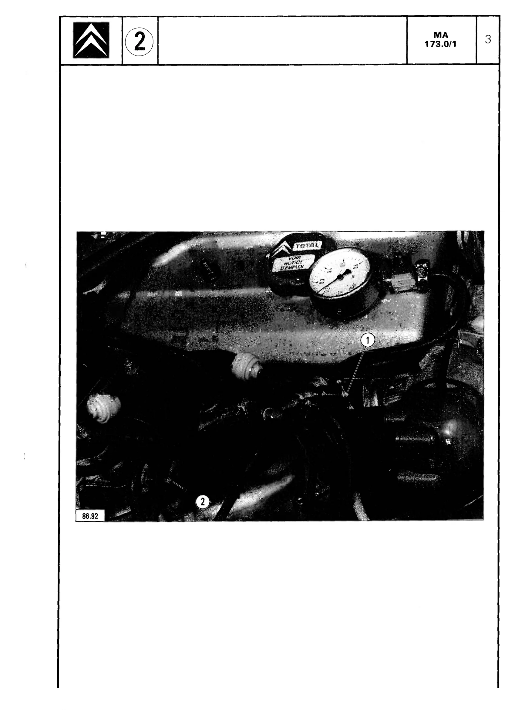Checking the petrol supply, page 225 of 611 — CX Repair Manual — Mechanical Components 1