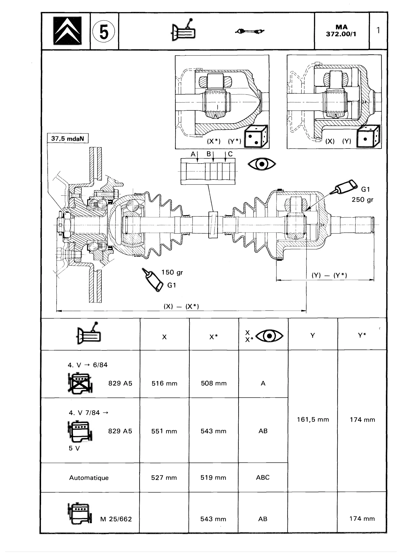 Drive shafts, page 298 of 611 — CX Repair Manual — Mechanical Components 1