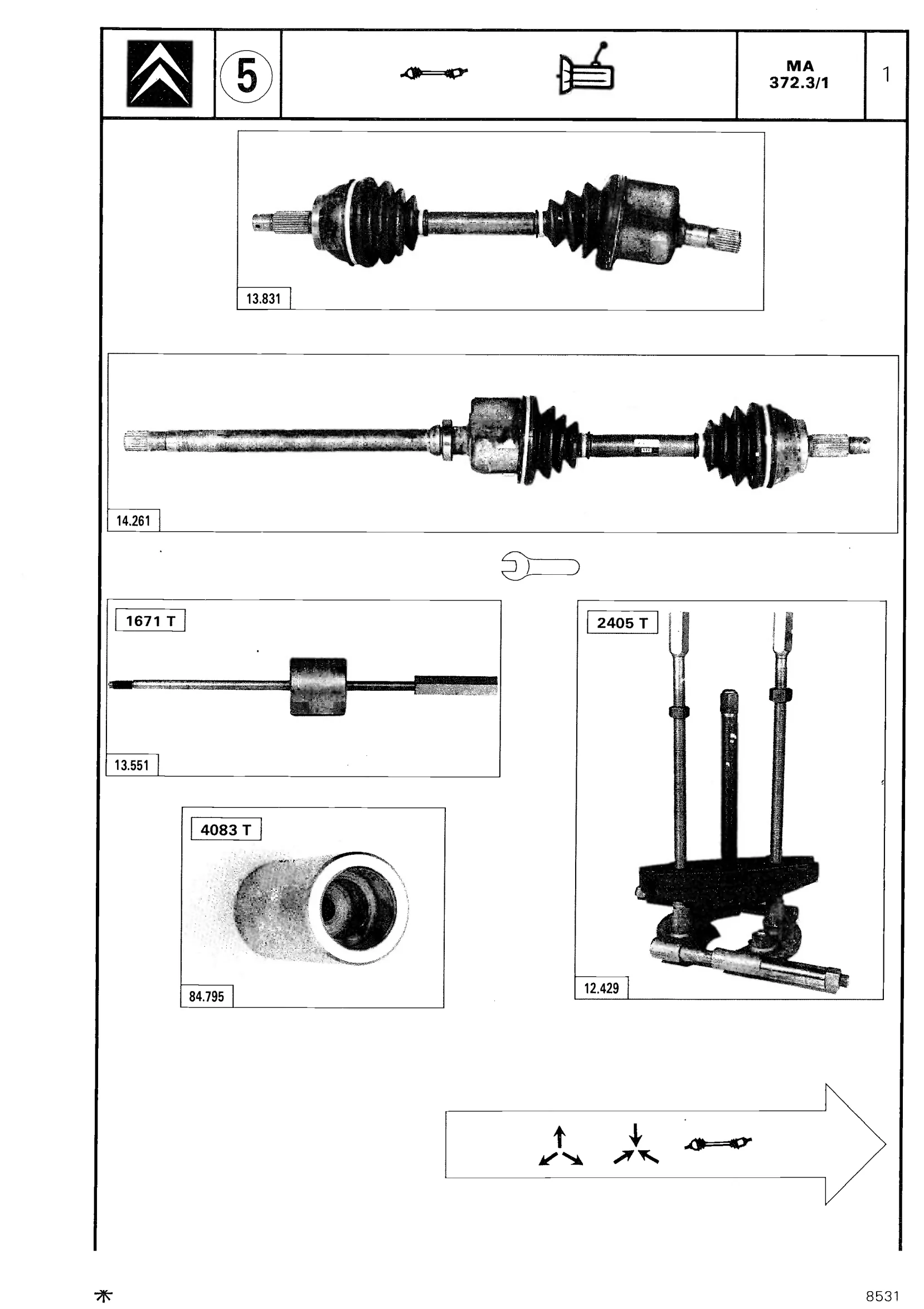 Drive shafts, page 305 of 611 — CX Repair Manual — Mechanical Components 1