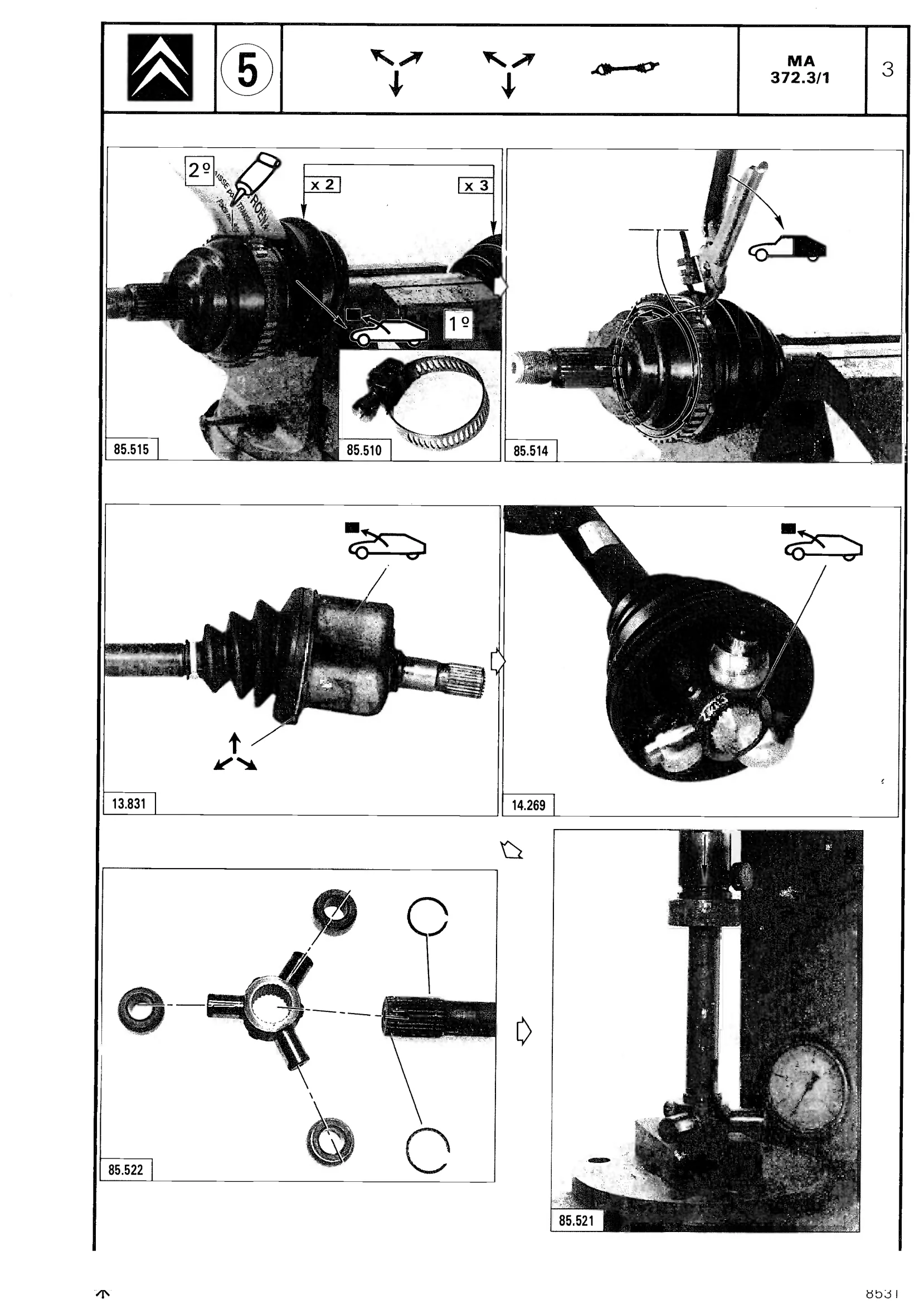 Drive shafts, page 307 of 611 — CX Repair Manual — Mechanical Components 1