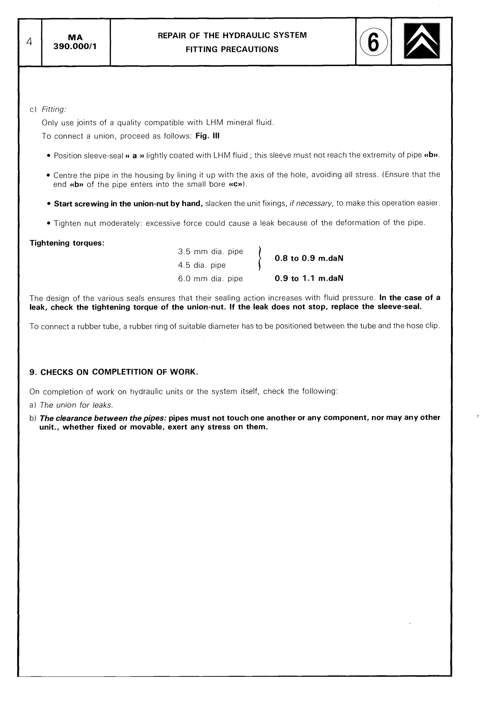 Precautions, page 315 of 611 — CX Repair Manual — Mechanical Components 1