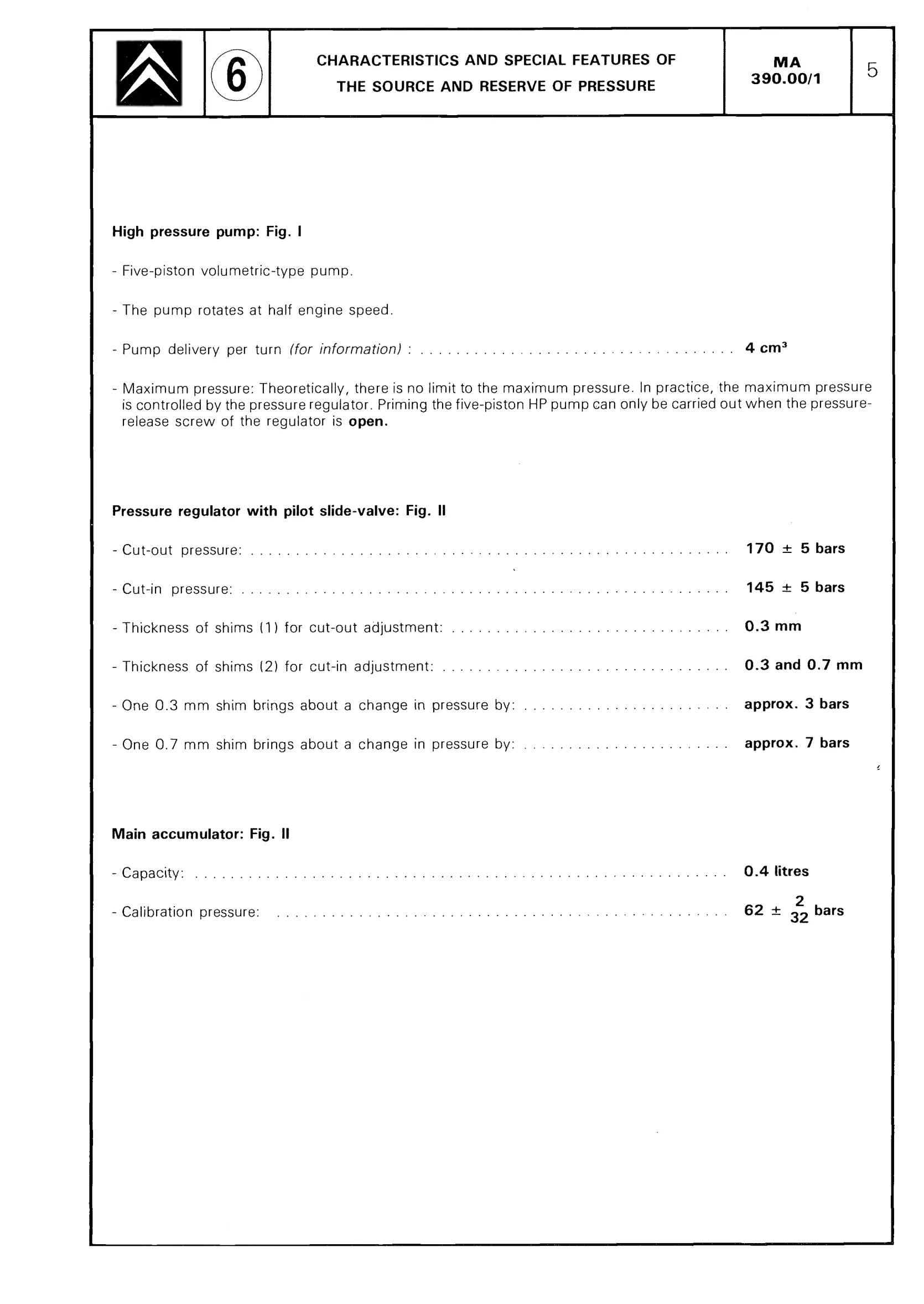 Specifications, page 321 of 611 — CX Repair Manual — Mechanical Components 1