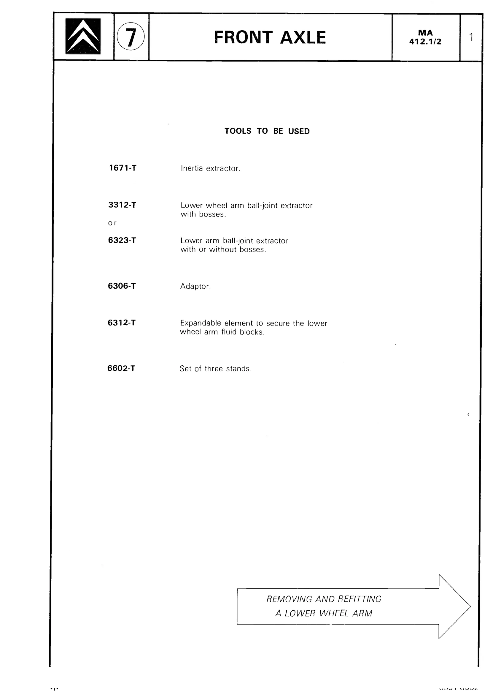Remove, fit lower wheel arm, page 337 of 611 — CX Repair Manual — Mechanical Components 1