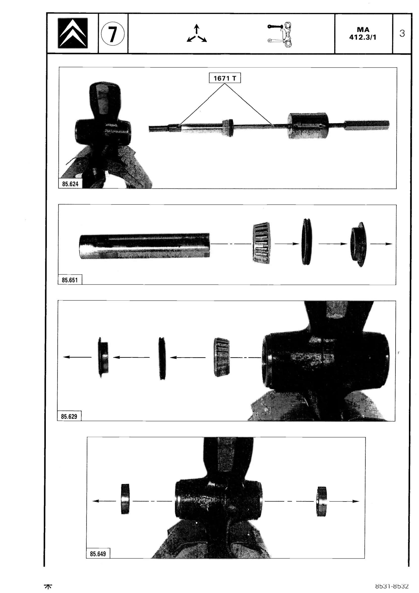 Remove, fit lower wheel arm, page 344 of 611 — CX Repair Manual — Mechanical Components 1