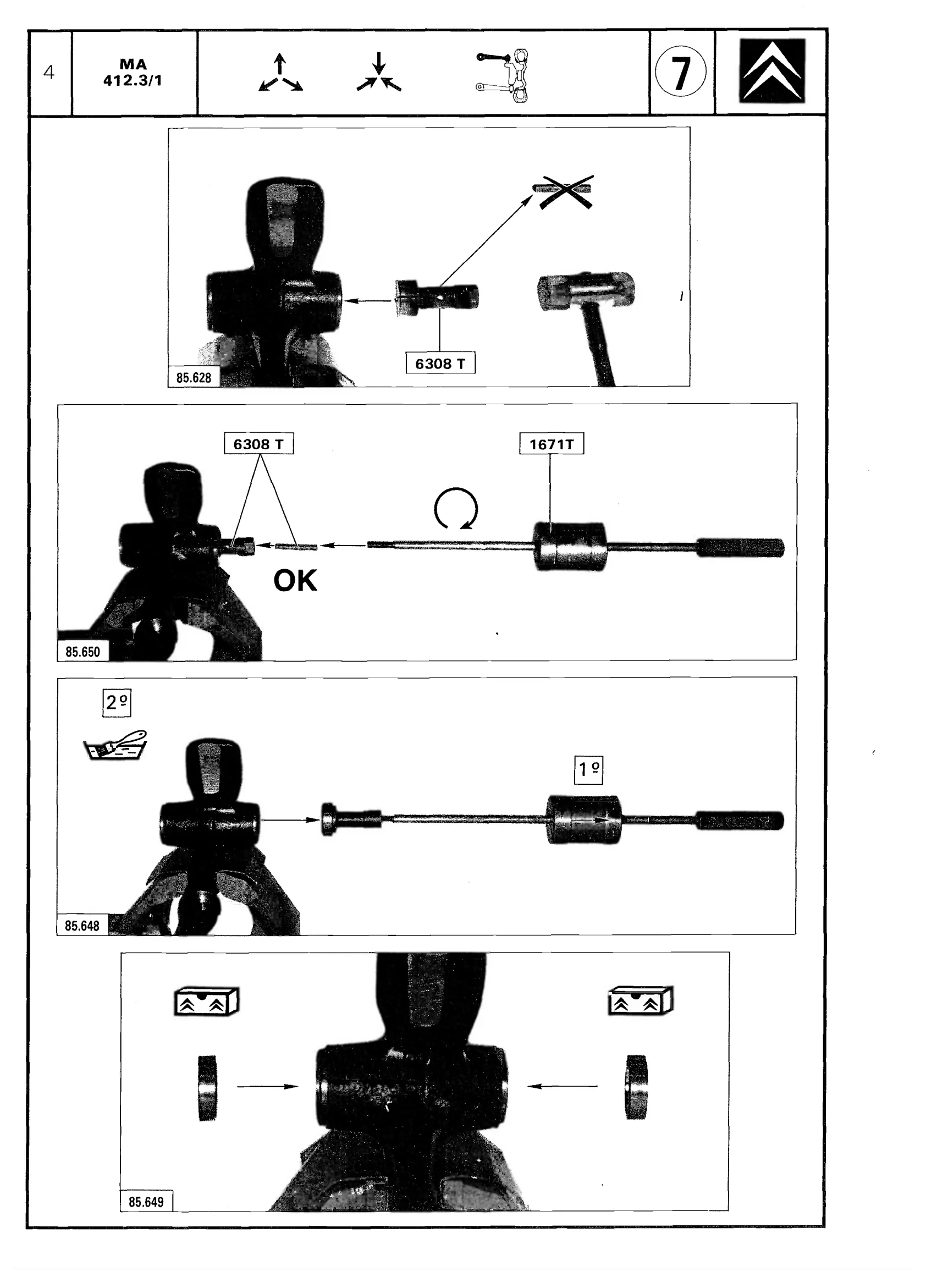 Remove, fit lower wheel arm, page 345 of 611 — CX Repair Manual — Mechanical Components 1