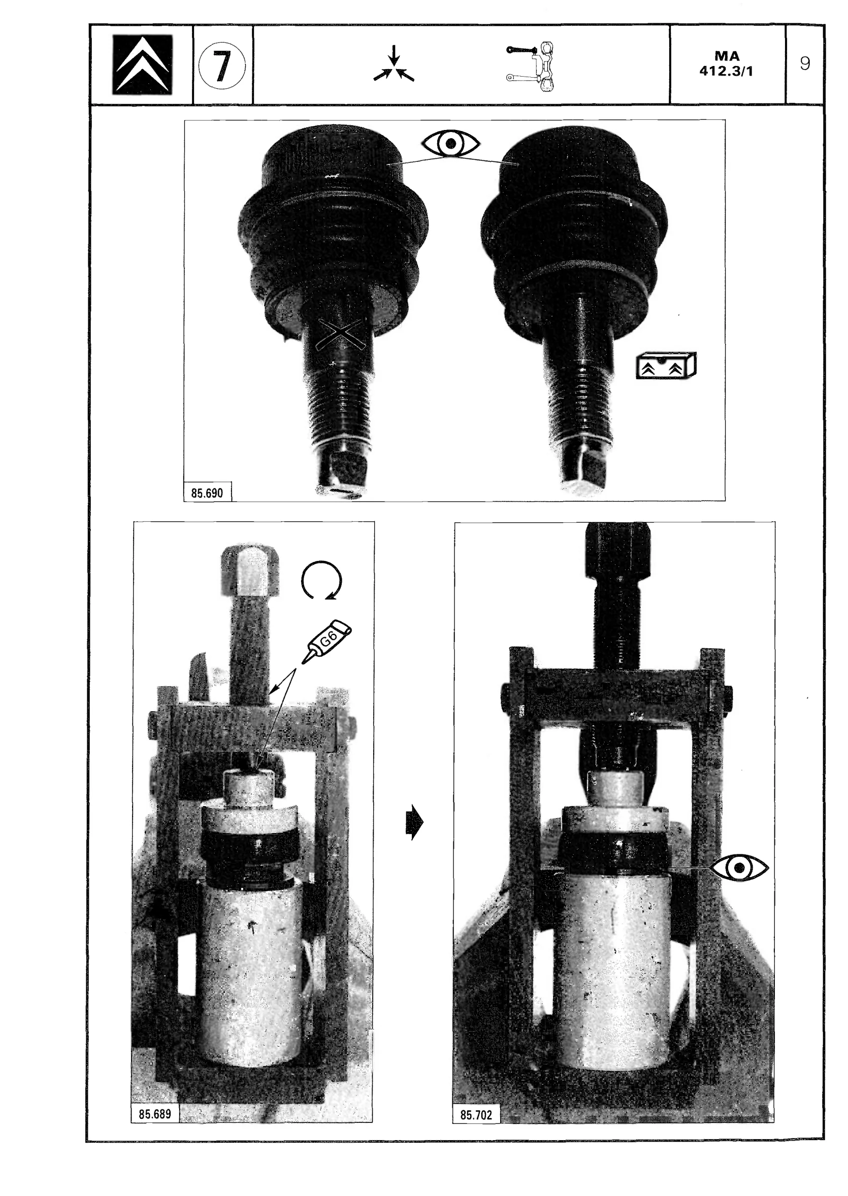 Remove, fit lower wheel arm, page 350 of 611 — CX Repair Manual — Mechanical Components 1