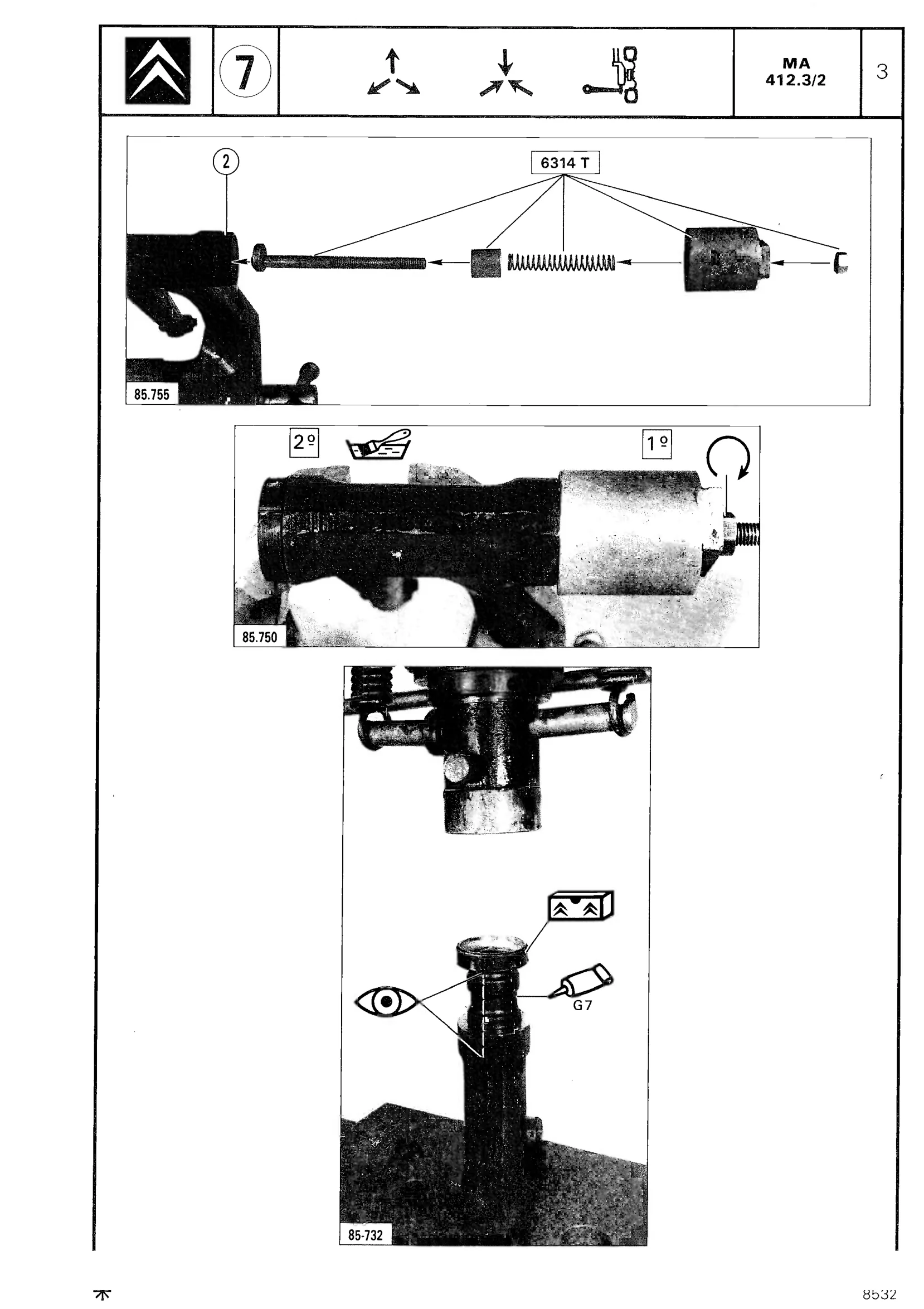 Remove, fit lower wheel arm, page 353 of 611 — CX Repair Manual — Mechanical Components 1