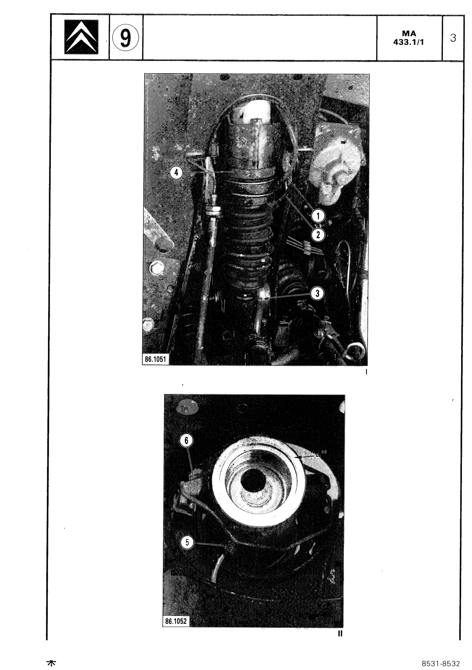 Remove/fit front sphere, cylinder, page 386 of 611 — CX Repair Manual — Mechanical Components 1