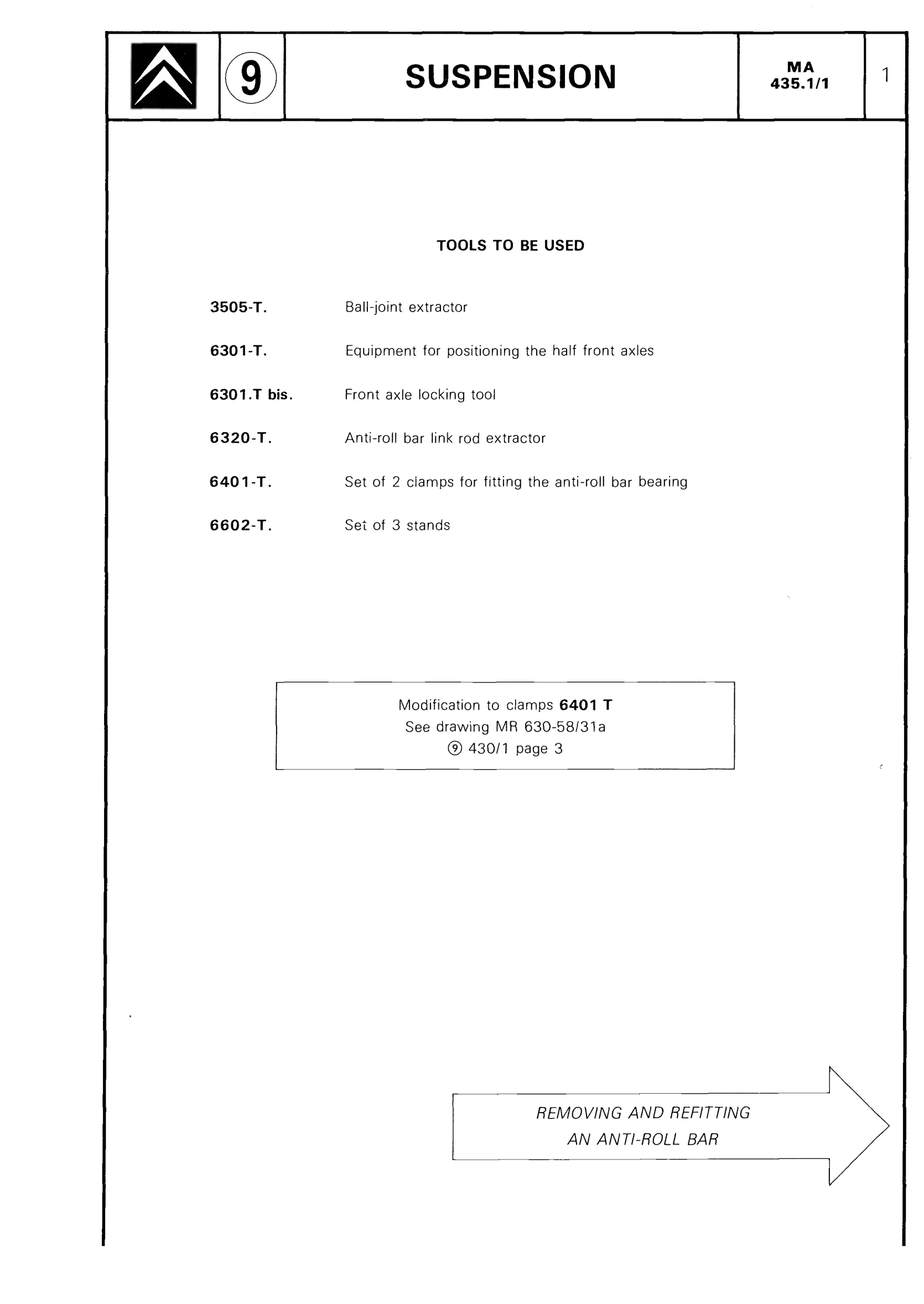 Remove/fit anti-roll bar, page 390 of 611 — CX Repair Manual — Mechanical Components 1