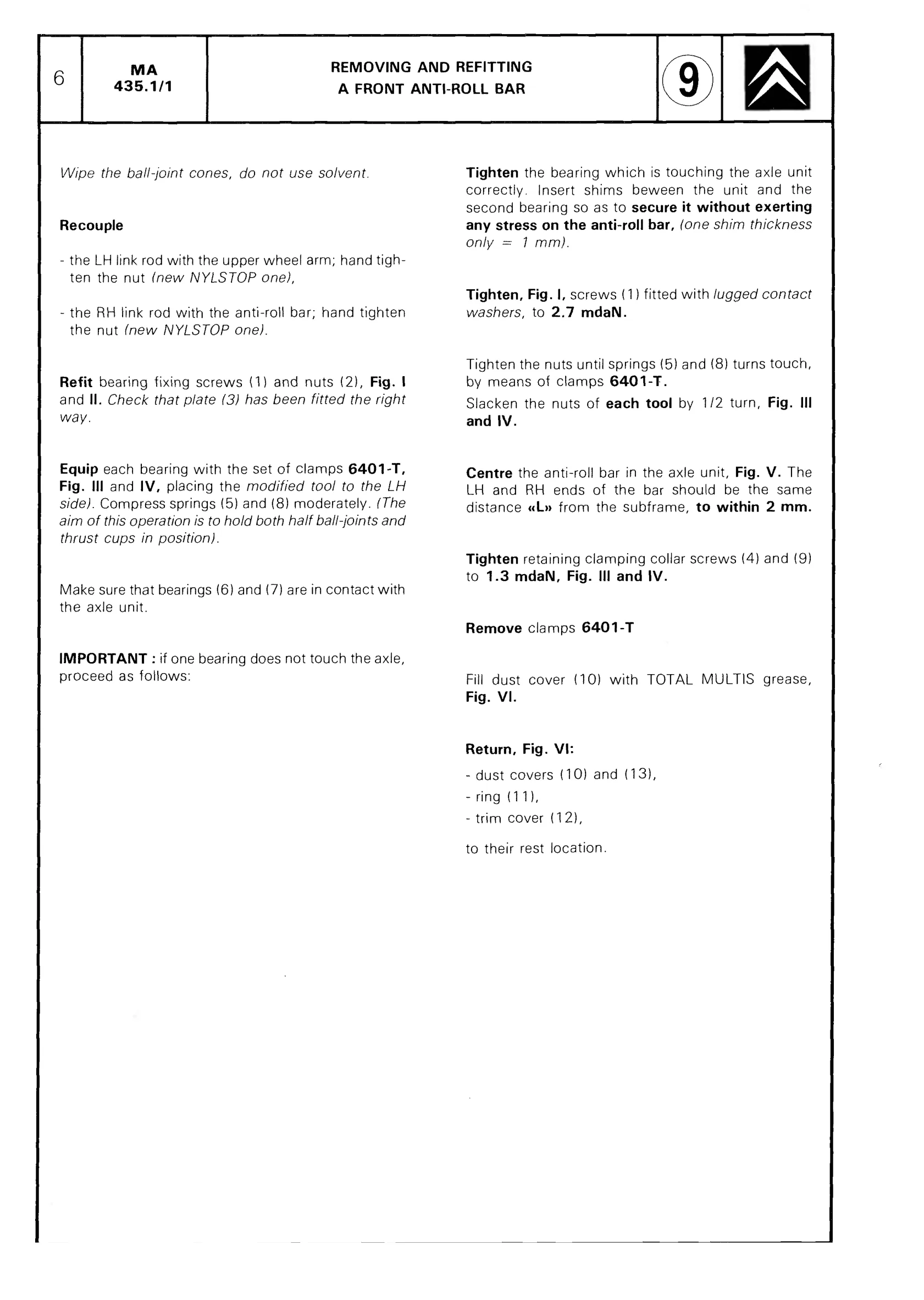 Remove/fit anti-roll bar, page 395 of 611 — CX Repair Manual — Mechanical Components 1