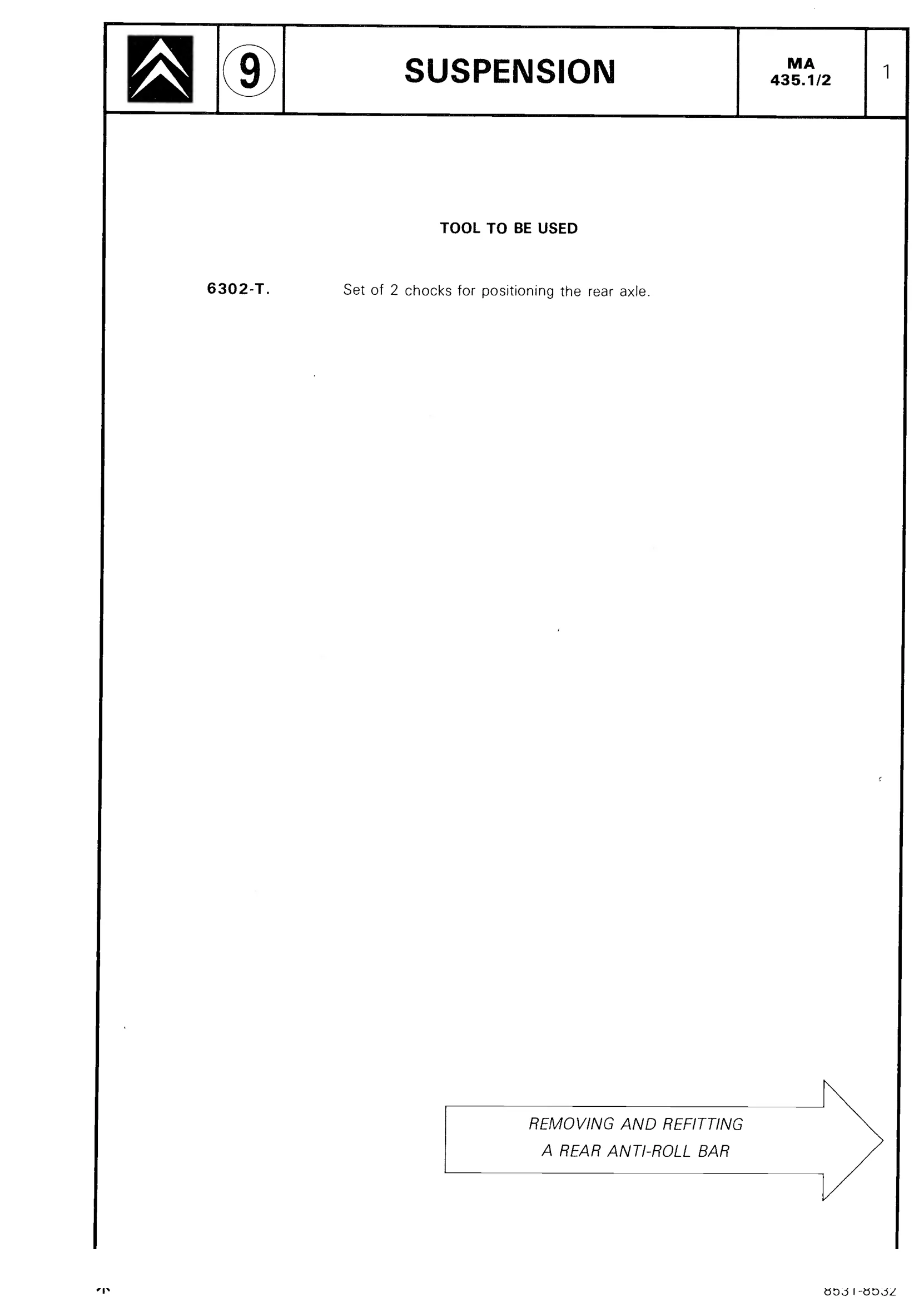 Remove/fit rear anti-roll bar, page 399 of 611 — CX Repair Manual — Mechanical Components 1