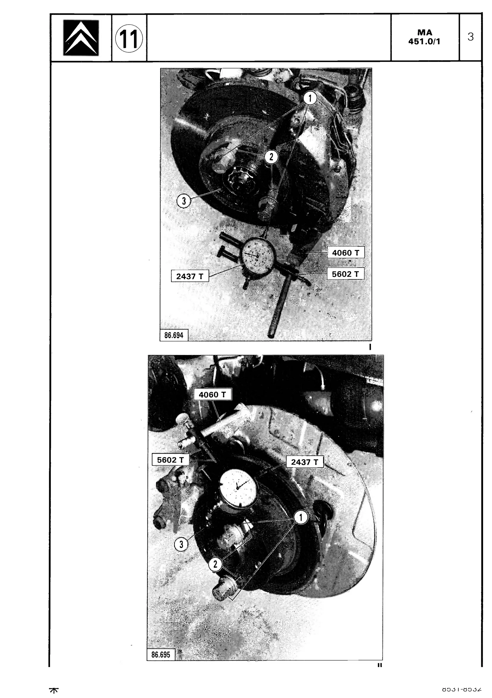 Check runout of brake discs, page 427 of 611 — CX Repair Manual — Mechanical Components 1