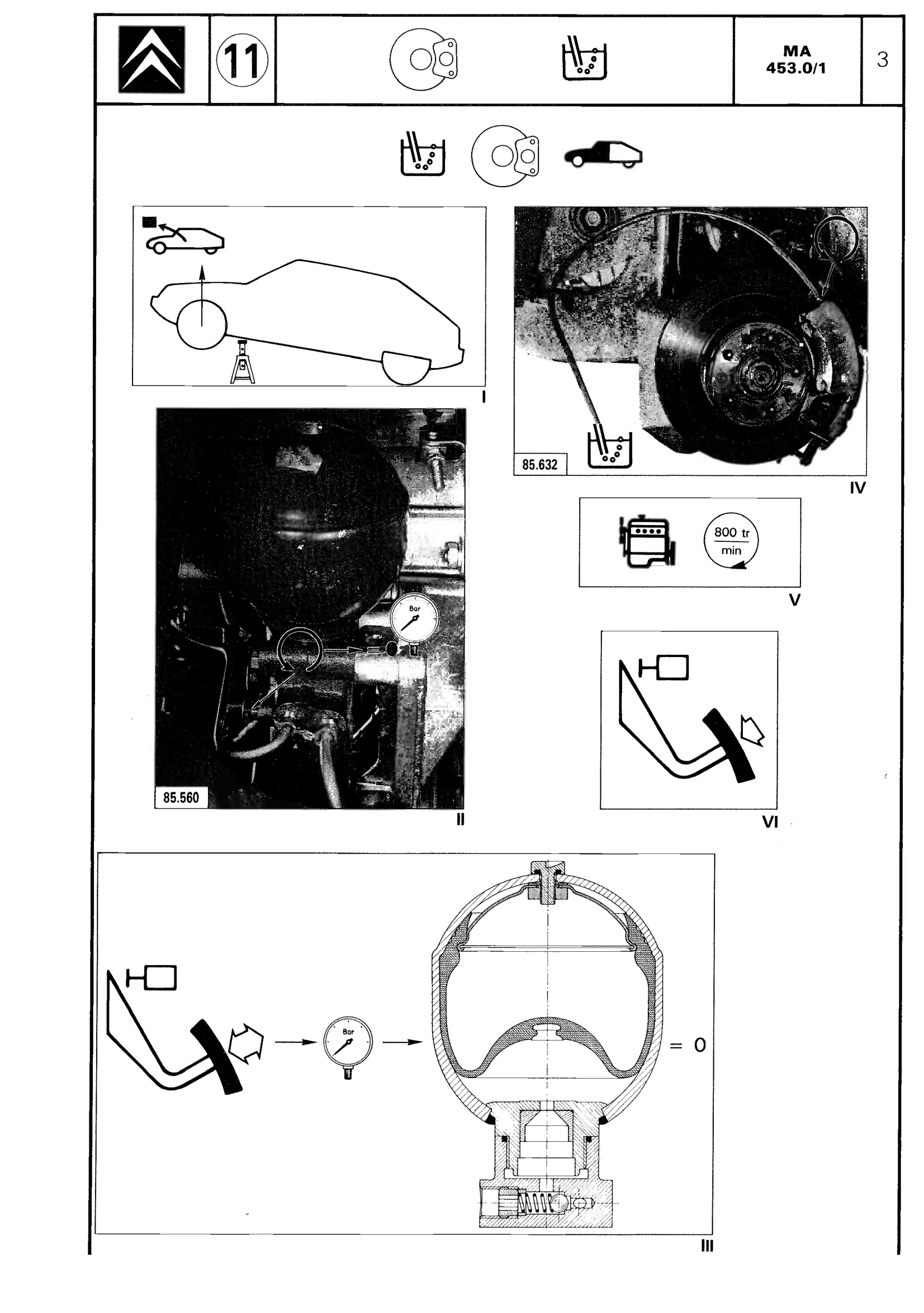 Bleeding the brakes, page 433 of 611 — CX Repair Manual — Mechanical Components 1