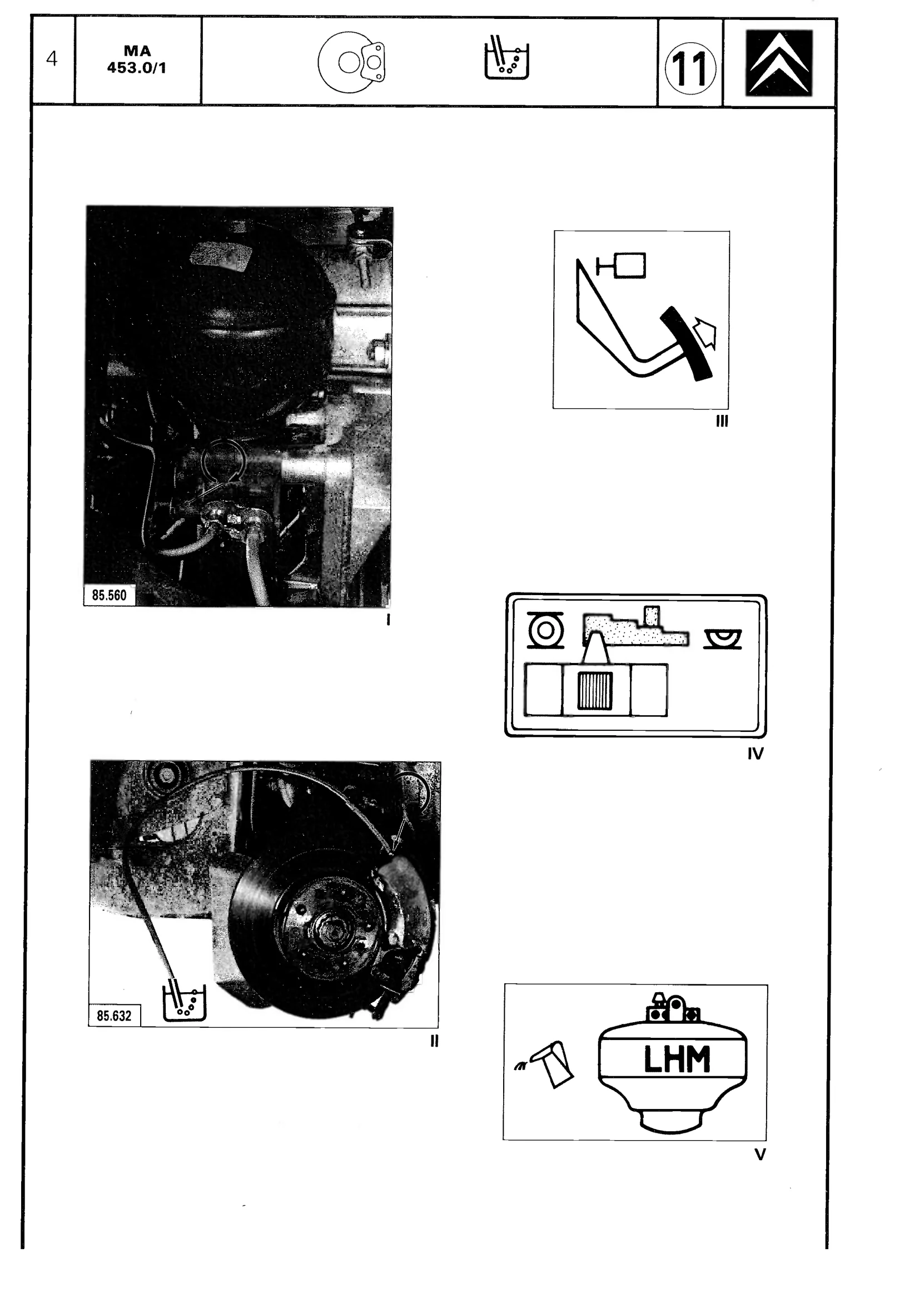 Bleeding the brakes, page 434 of 611 — CX Repair Manual — Mechanical Components 1