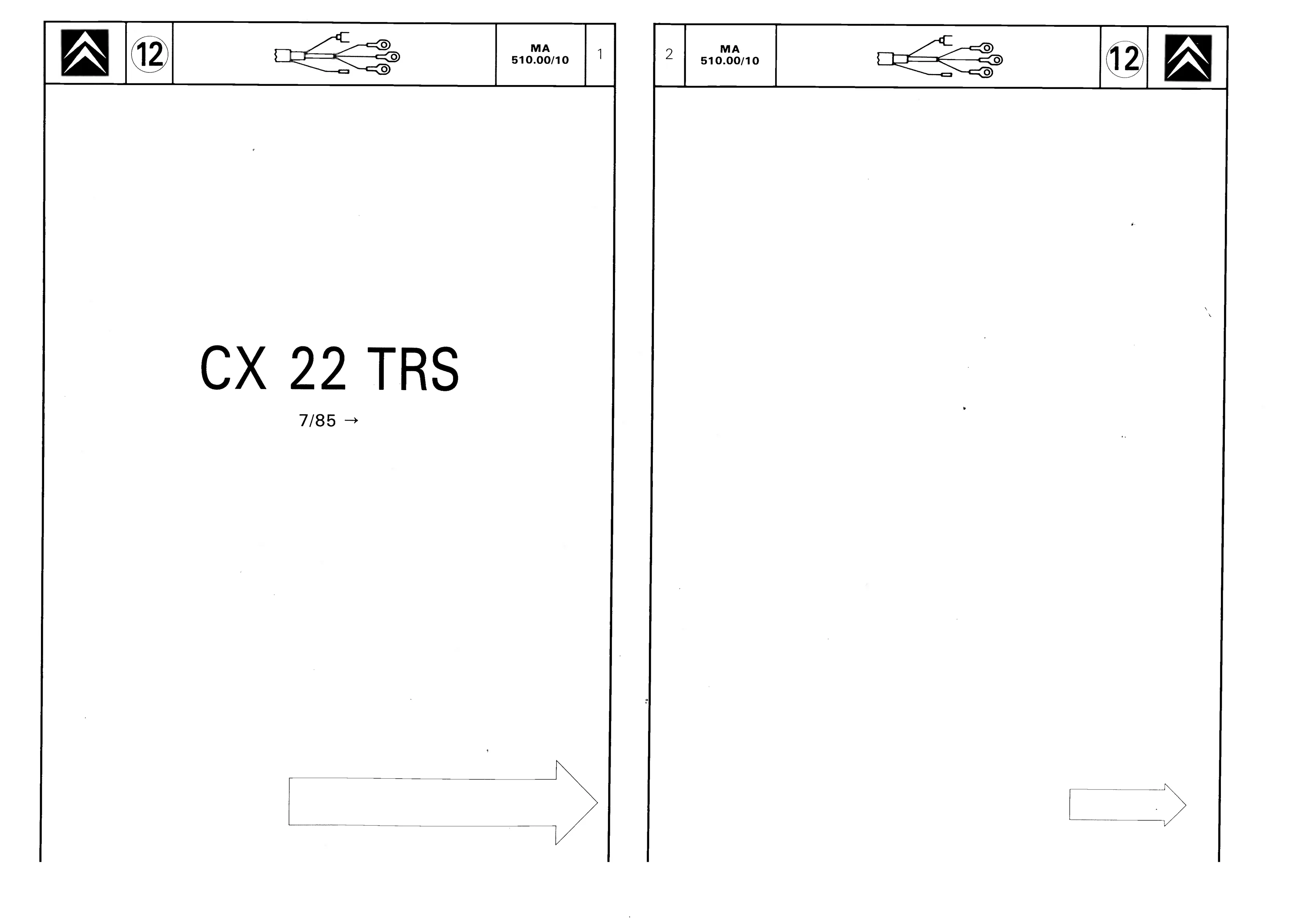 Wiring diagrams / CX 22 TRS, page 455 of 611 — CX Repair Manual — Mechanical Components 1
