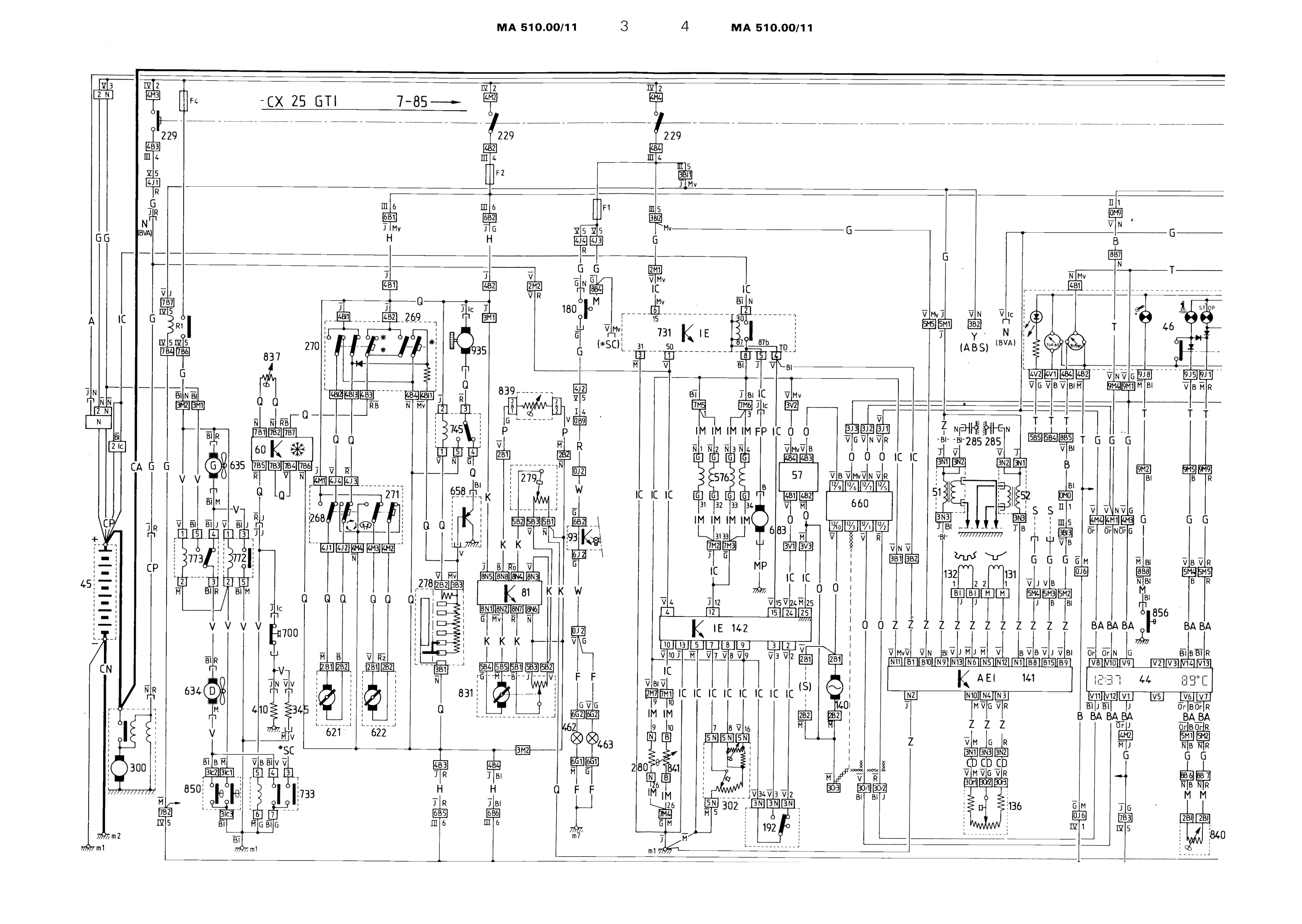 CX 25 GTI, page 461 of 611 — CX Repair Manual — Mechanical Components 1