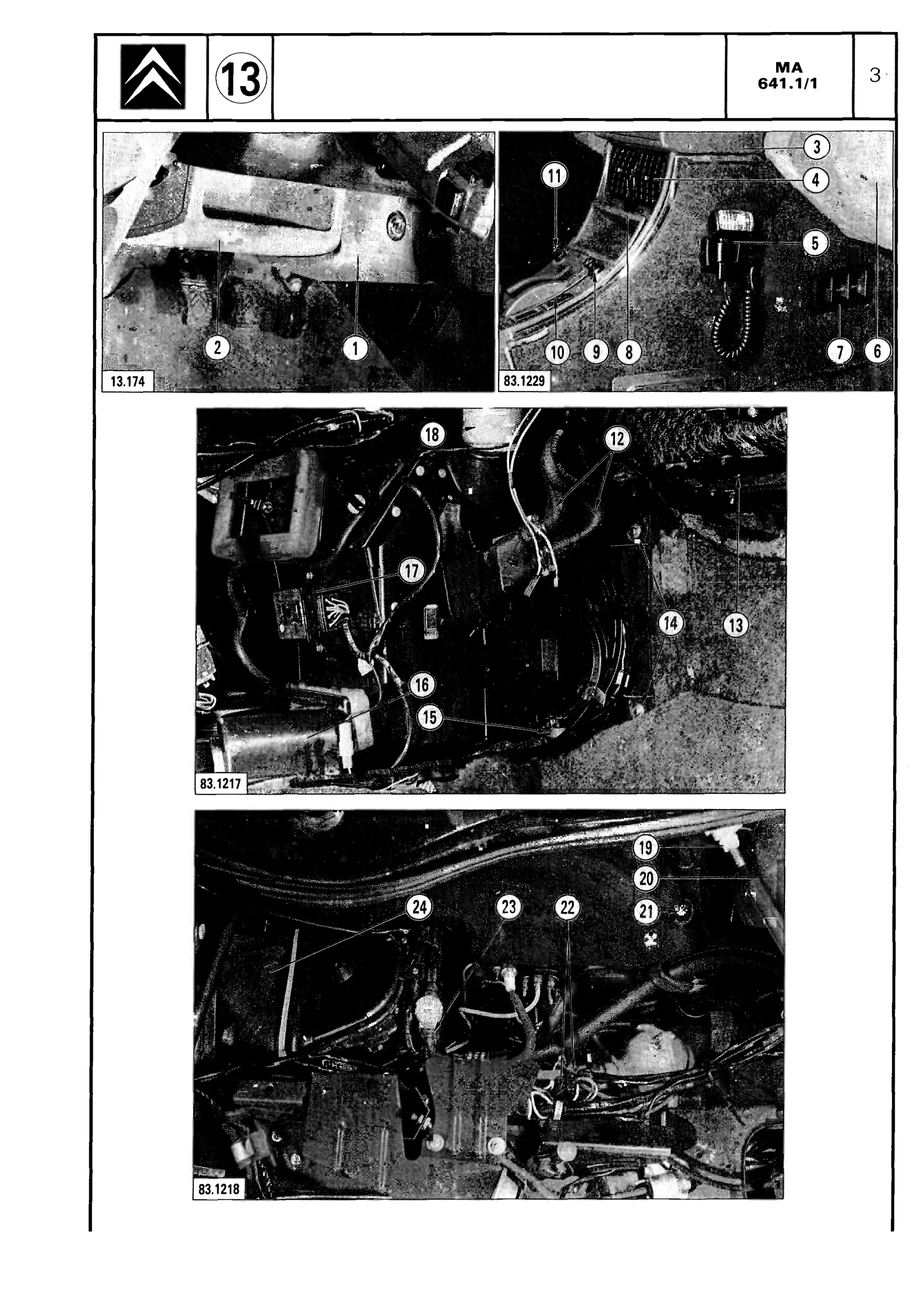 Remove/fit heater unit ->7/85, page 499 of 611 — CX Repair Manual — Mechanical Components 1